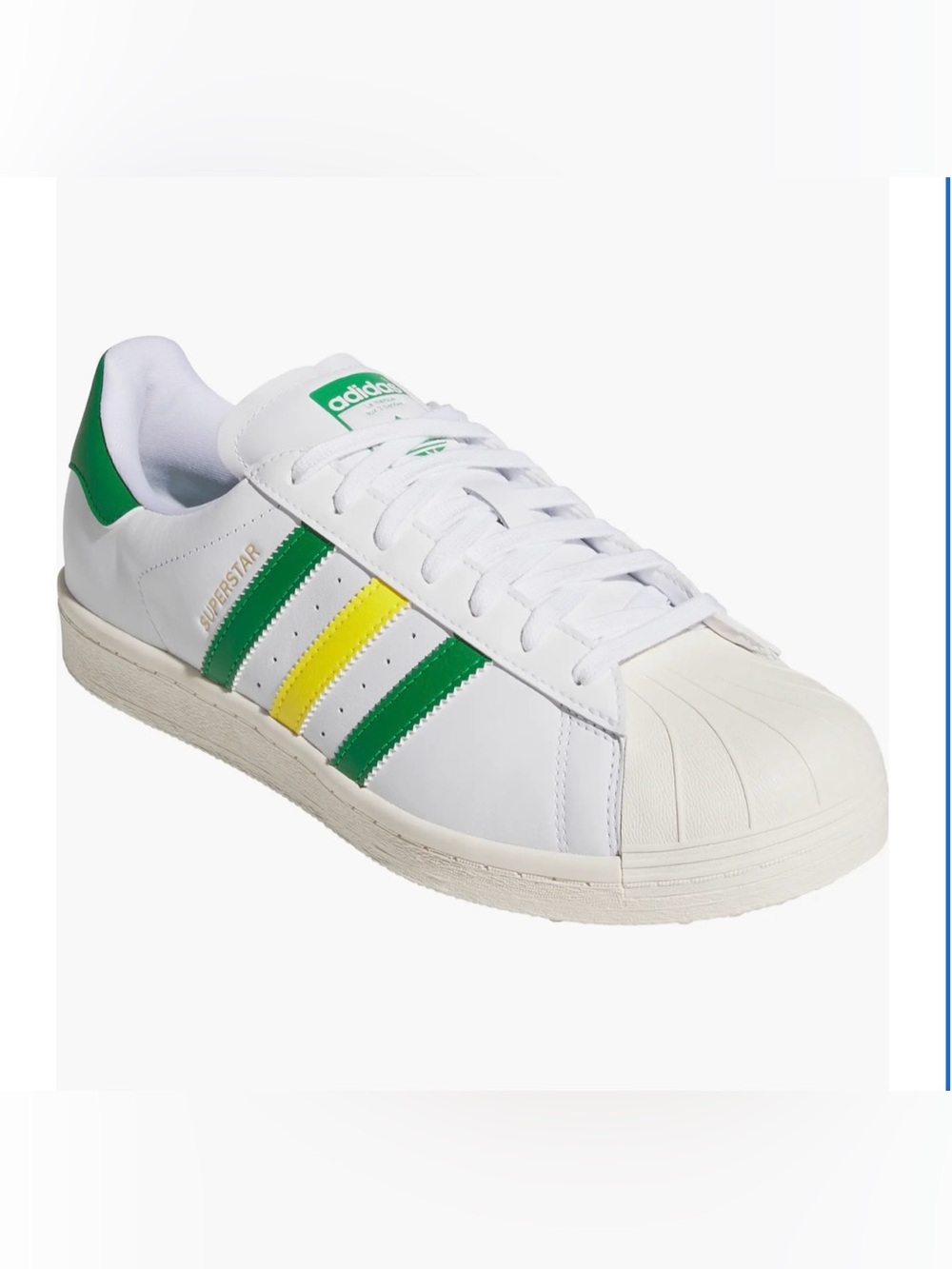 ADIDAS SUPERSTAR Golf SL Men’s Shoes 11.5, White/Green/Yellow NEW w/ Tag, NO BOX